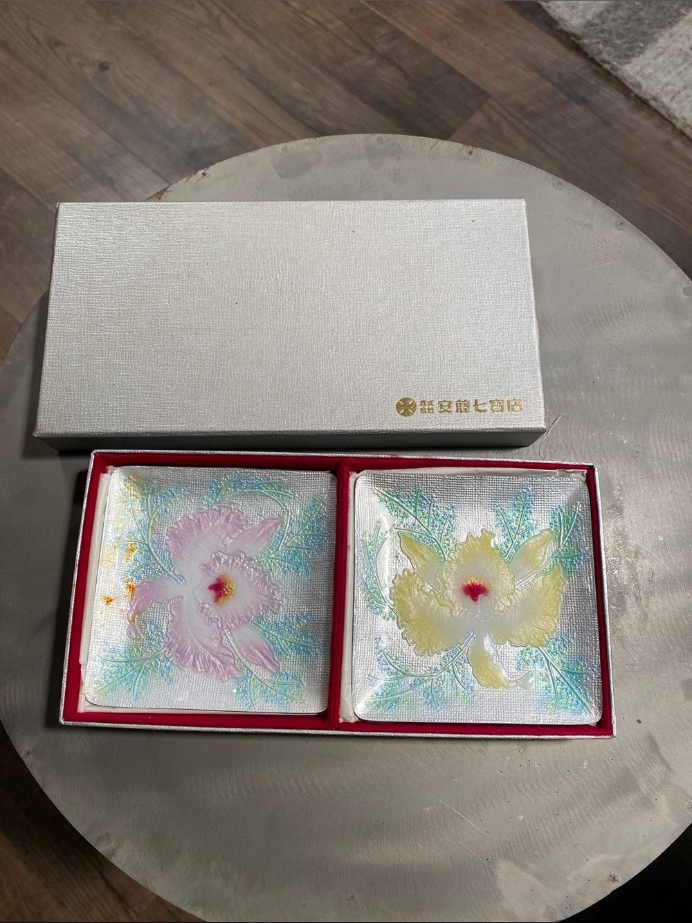 Made in japan cloisonnĂŠ dishes beautiful original box. I bought in japan